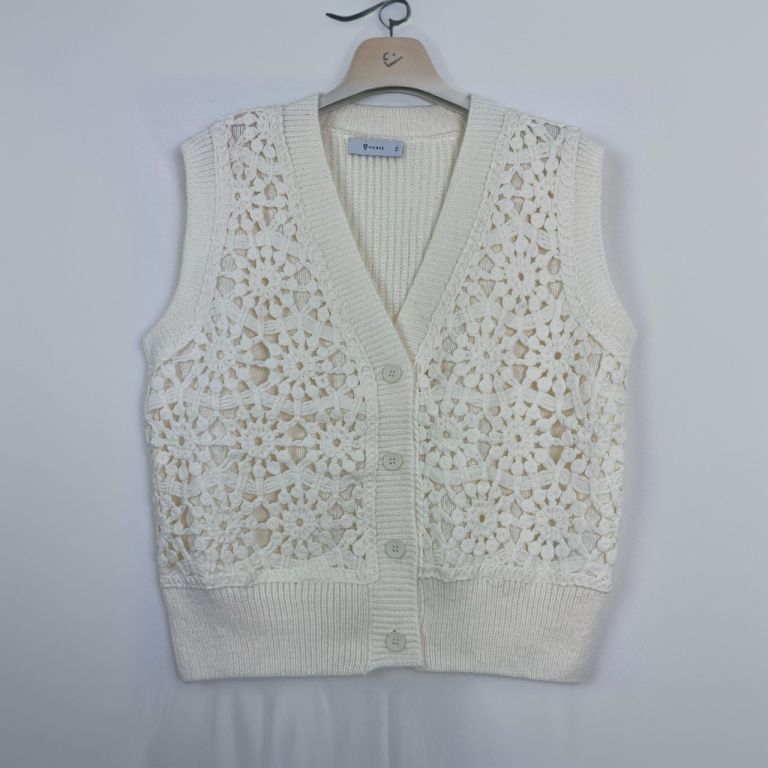 Gilet Ricamato fiori